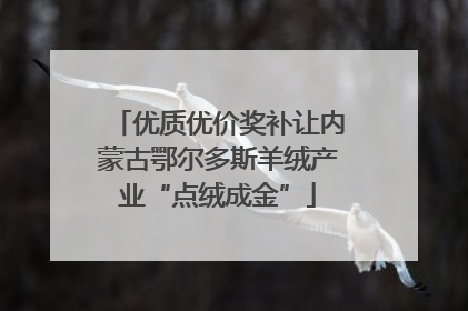 优质优价奖补让内蒙古鄂尔多斯羊绒产业“点绒成金”